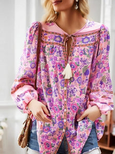 Floral Print ,bohemian Blouse ,Boho Shirts