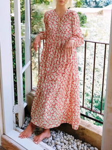 Maxi Dress, Boho Sundress,Floral Print