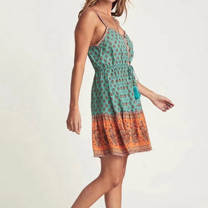 Strapless Mini Dress, Boho Dress