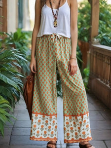 Bohemian Wide Leg Pants  ,Boho Long Pants