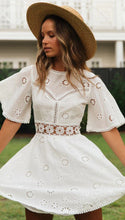 Load image into Gallery viewer, Embroidery White,Bohemian Mini Dress,Boho Sundress
