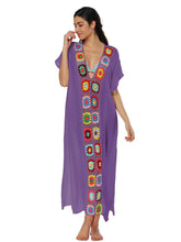 Load image into Gallery viewer, Embroidery Floral,Bohemian Maxi Dress ,Boho Sundress
