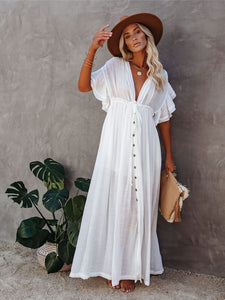 Beach Dress,Maxi Dress, White Lace