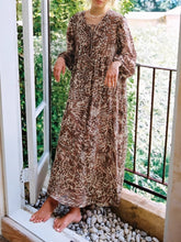 Load image into Gallery viewer, Maxi Dress, Boho Sundress,Leopard Print
