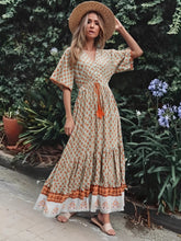 Load image into Gallery viewer, Floral Print,Bohemian Maxi Dress,Boho Dresses Robe
