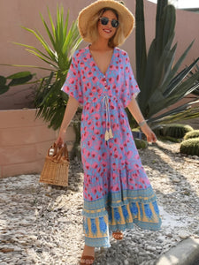 Beach BohemianDress,Maxi Dress,Summer Boho Dress Robe