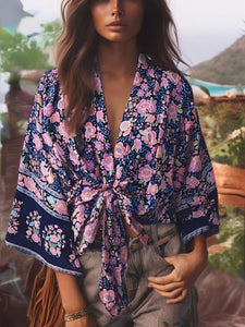 Boho Kimono ,Bohemian Robe ,Bikini Cover Ups