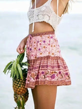 Load image into Gallery viewer, Boho Skirt, Mini Skirt, Wild Flower
