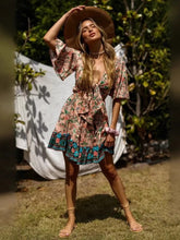 Load image into Gallery viewer, Mini Dress, Boho Dress,Floral Print
