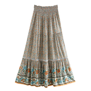 Floral Print , Bohemian Skirt  ,Boho Maxi Skirts