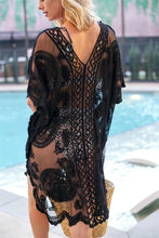 Load image into Gallery viewer, Lace Embroidery Mini Dress,Boho Dress,Bikini Cover-ups
