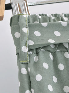 Green Polka Dot ,2 Pieces Suits ,Boho Sets