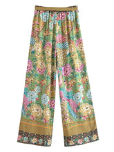 Load image into Gallery viewer, Peacock Floral Print ,Bohemian Pant , Rayon Boho Pants
