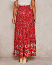 Load image into Gallery viewer, Floral Print , Bohemian Skirt  ,Boho Maxi Skirts
