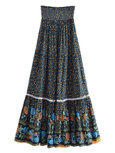 Load image into Gallery viewer, Floral Print , Bohemian Skirt  ,Boho Maxi Skirts
