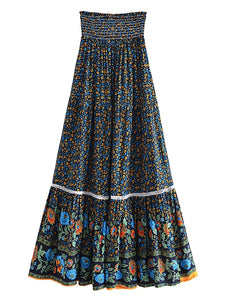 Floral Print , Bohemian Skirt  ,Boho Maxi Skirts