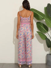 Load image into Gallery viewer, Pink Floral Print, Two Piece Outfits ,Boho Sets
