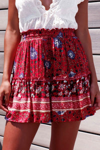 Floral Printed,Boho Skirt ,Bohemian Mini Skirts