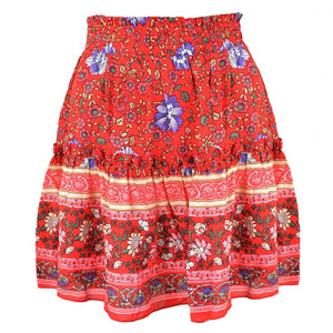 Floral Printed,Boho Skirt ,Bohemian Mini Skirts