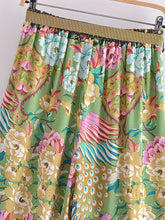 Load image into Gallery viewer, Peacock Floral Print ,Bohemian Pant , Rayon Boho Pants
