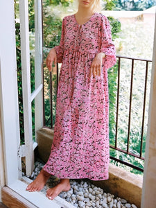 Floral print, Boho Maxi dress,Vintage sundress