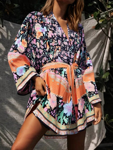 Bohemian Kimono,Boho Bikini Cover-ups,Beauty Floral