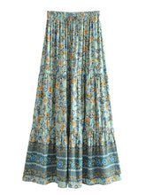 Load image into Gallery viewer, Beach Bohemian Floral Print , High Elastic Waist ,Boho Maxi Skirts
