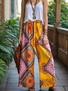 Multi Floral Print ,Bohemian Pants ,Boho Pant