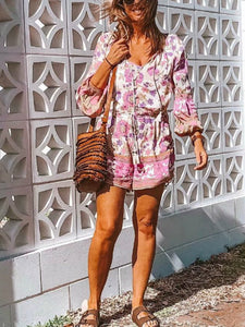 Bohemian Floral Rompers,Boho Bodysuit