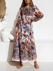 Maxi Dress, Boho Sundress,Floral Print