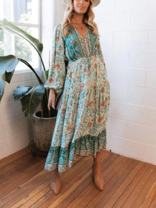 Maxi Dress, Boho Sundress,Floral Print