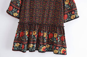 Mini Dress, Boho Sundress,Bohemian Cover up