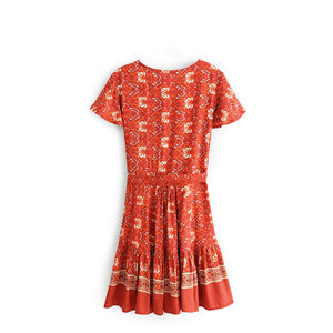 Mini Dress, Boho Sundress,Floral print
