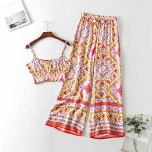 Load image into Gallery viewer, Boho Sets, Long Pants and Tops, Wild Flower
