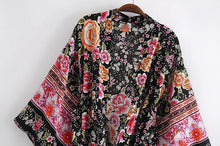 Load image into Gallery viewer, Floral Print ,boho Kimono ,Boho Maxi Robe
