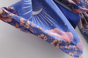 Star And Moon ,Bohemian kimono, Boho Cover-ups