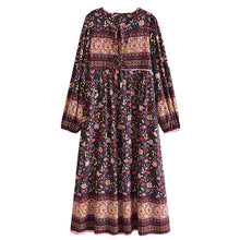 Load image into Gallery viewer, Multi Floral Print,Bohemian Maxi Dress Robe,Boho Dresses
