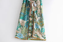 Load image into Gallery viewer, Boho Kimono,Bikini Cover-ups,Peacock Print
