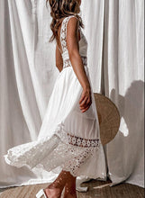 Load image into Gallery viewer, White hollow Out,Bohemian Dress,Boho Maxi Sundress
