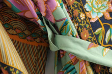 Load image into Gallery viewer, Boho Robe, Kimono Cover-Ups,Green Peacock
