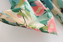 Load image into Gallery viewer, Boho Robe,Short Kimono ,Crane Floral Print
