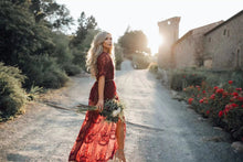 Load image into Gallery viewer, Solid lace ,Bohemian maxi dress , Boho sundress
