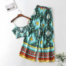 Load image into Gallery viewer, Boho Sets, Long Pants and Tops, Wild Flower
