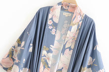 Load image into Gallery viewer, Boho Robe, Kimono Robe,Peacock Flower
