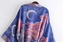 Load image into Gallery viewer, Star And Moon ,Bohemian kimono, Boho Cover-ups
