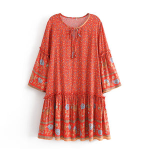 Mini Dress, Boho Sundress,Bohemian Cover up