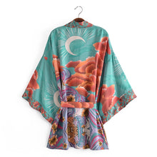 Load image into Gallery viewer, Star And Moon  ,Bohemian  kimono, Boho Cover-ups
