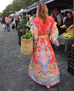 Maxi Dress, Boho Sundress,Floral print