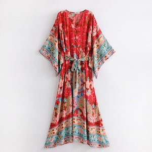 Maxi Dress, Boho Sundress,Floral print