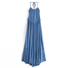 Load image into Gallery viewer, Backless Bohemian Maxi Dress, Boho Strapless Dress
